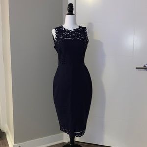 Ted baker midi navy dress in size medium